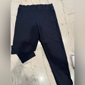 HUE Navy Blue Ponte Leggings Size 1X Pull-On Stretch Wide Waistband Plus